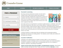 Tablet Screenshot of counselor-license.com